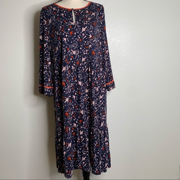 Boden Dreamy Sparrow Dress Size 16 - Picture 2 of 11